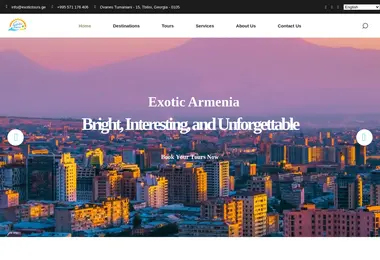 Screenshot of exotictours.ge