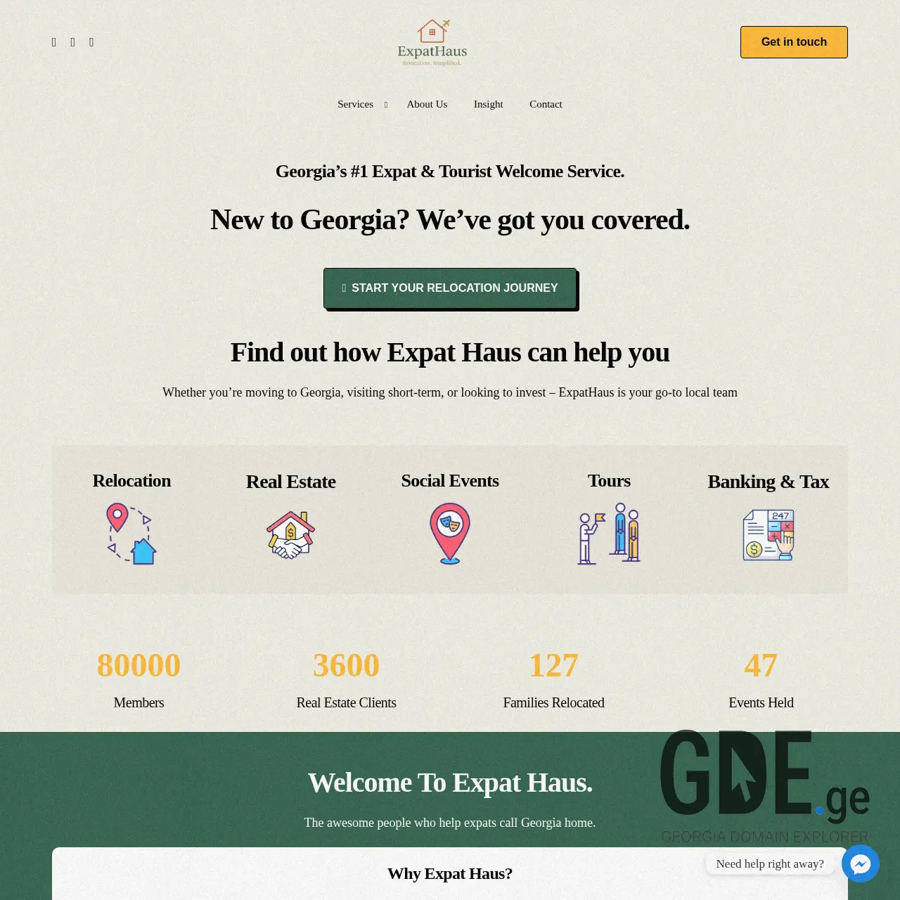 Screenshot of the site expathaus.ge at 2025-12-10