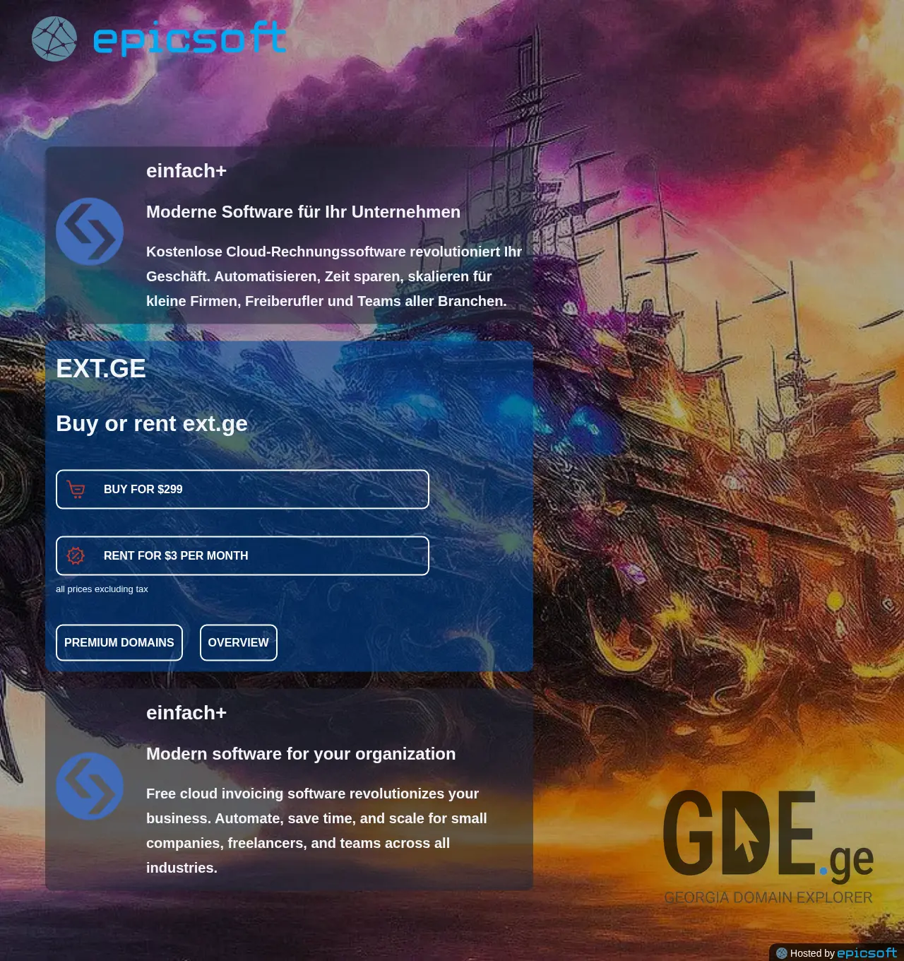 Screenshot of the site ext.ge at 2025-11-30