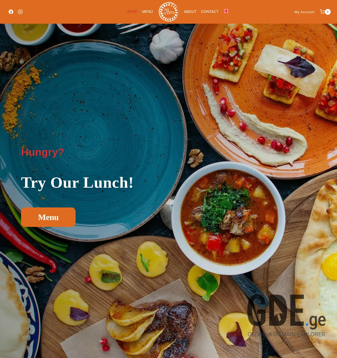 Screenshot of the site ezolunch.ge at 2025-12-06