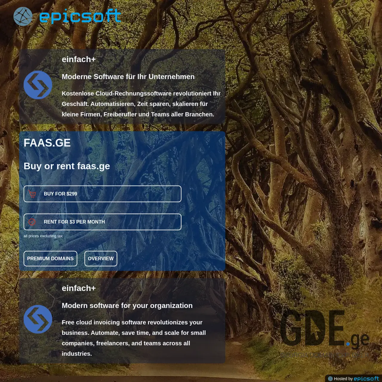 Screenshot of the site faas.ge at 2025-12-10