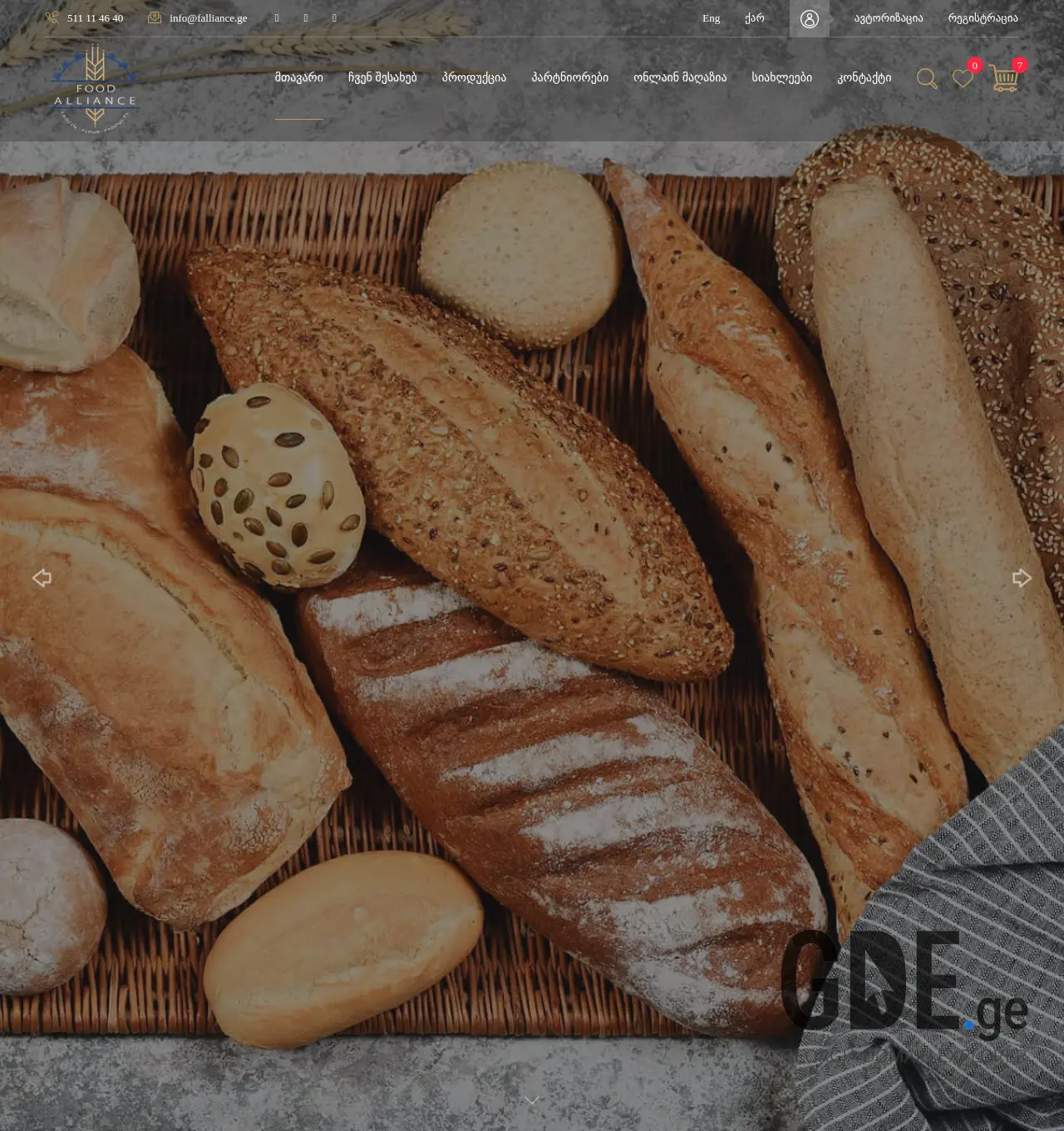 Screenshot of the site falliance.ge at 2025-11-30