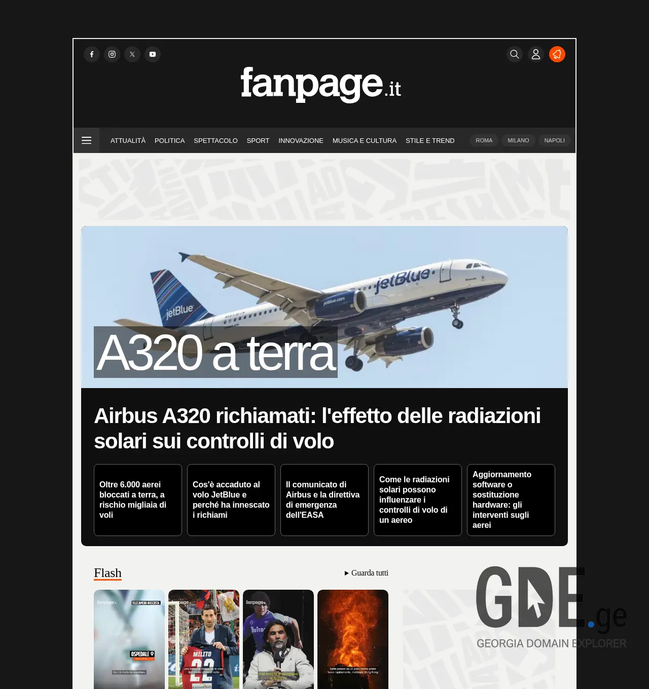 Screenshot of the site fanpa.ge at 2025-11-29