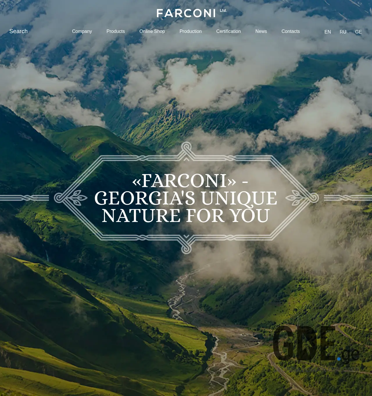 Screenshot of the site farconi.com.ge at 2025-12-02