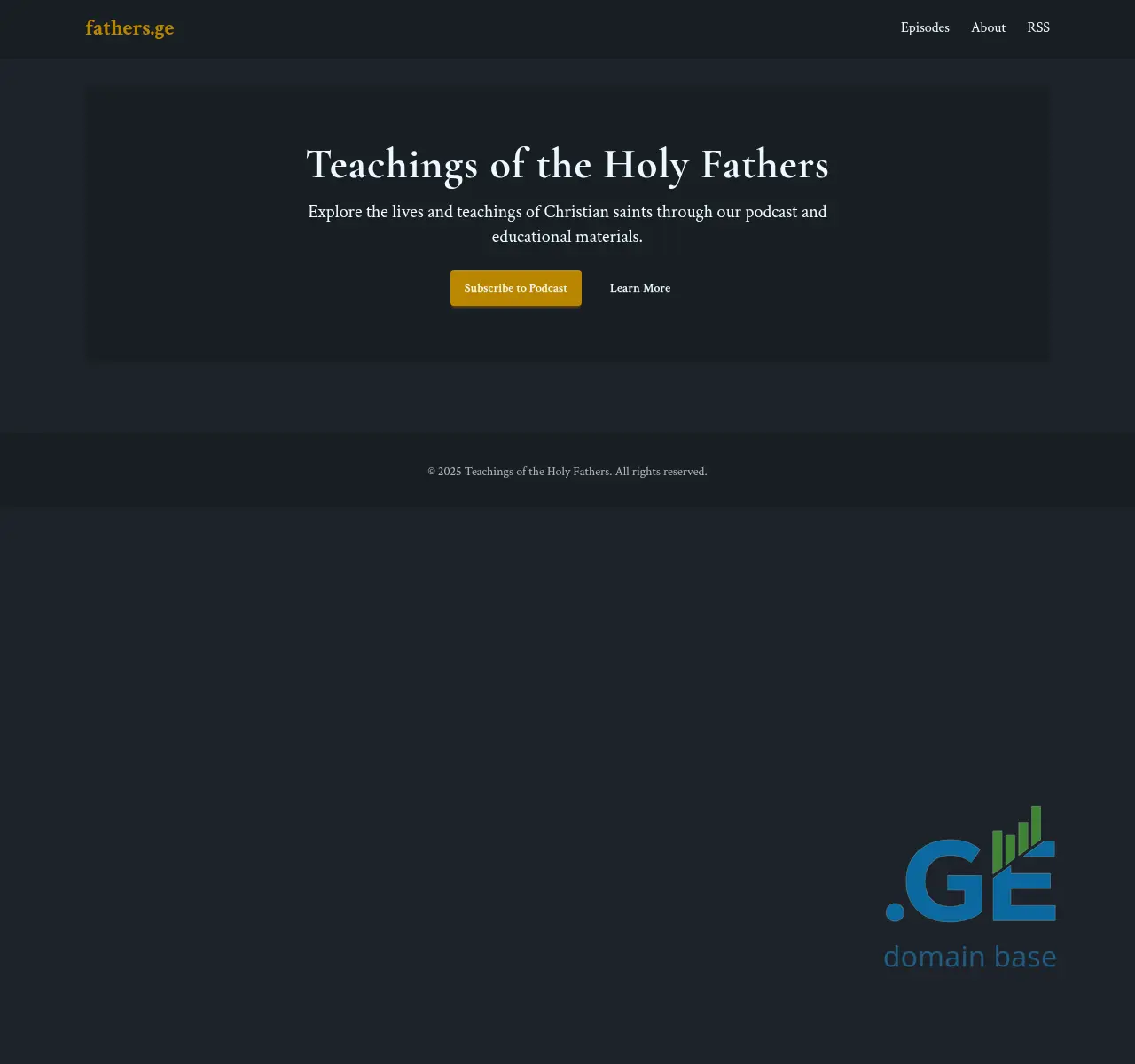 Screenshot of the site fathers.ge at 2025-11-09