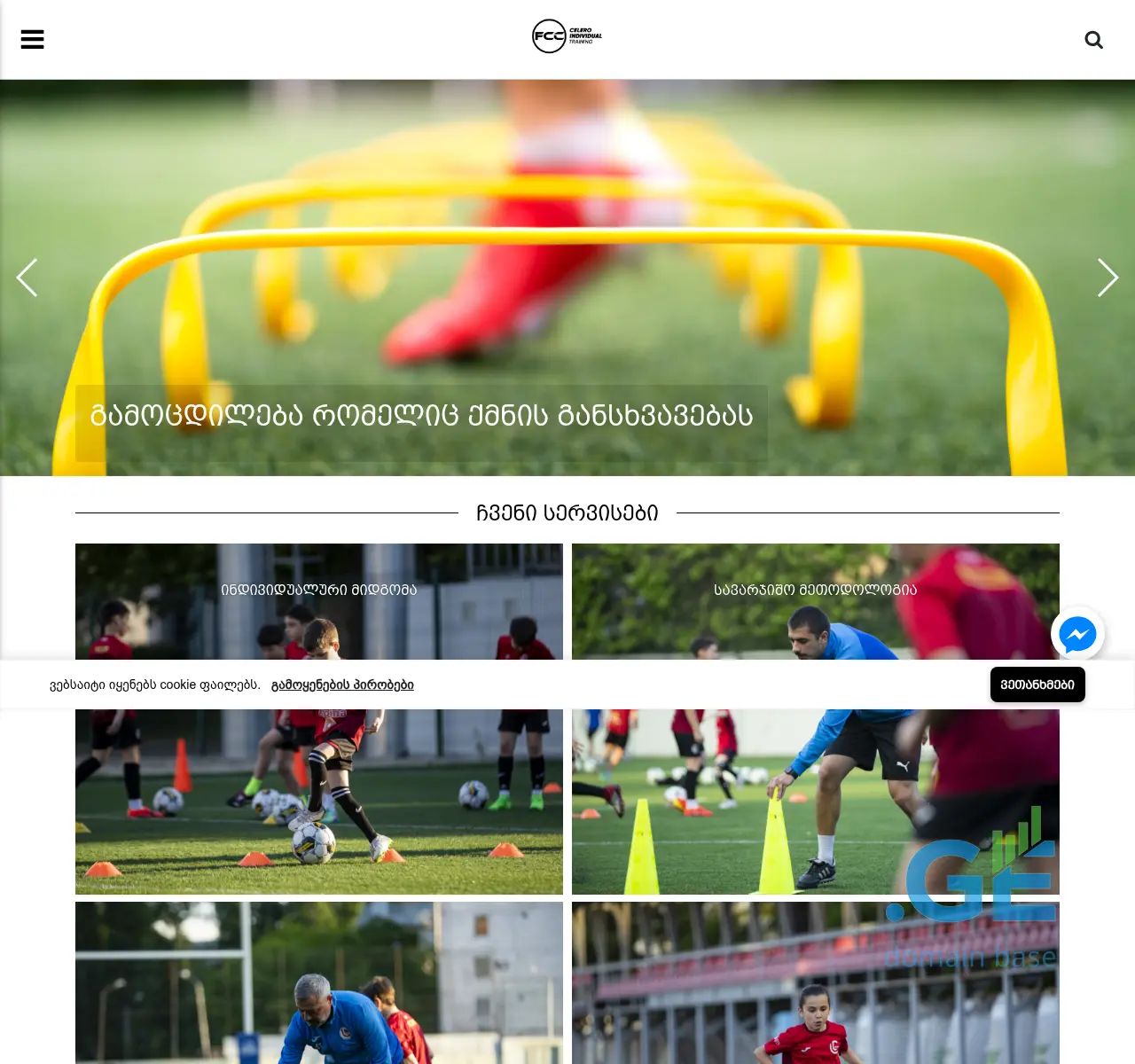 Screenshot of the site fccelero.ge at 2025-10-28