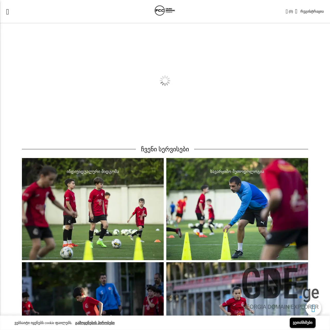 Screenshot of the site fccelero.ge at 2025-12-15