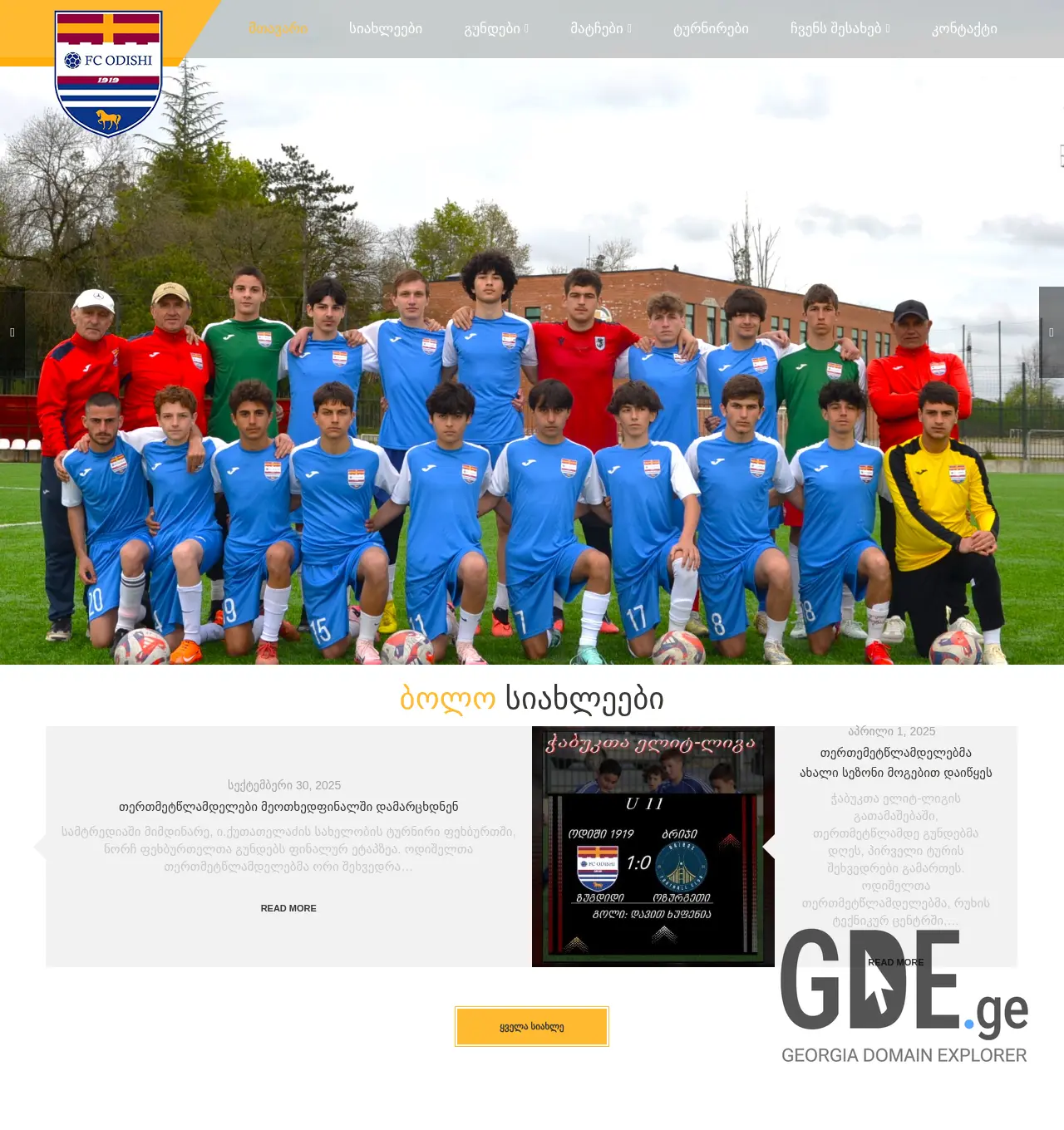 Screenshot of the site fcodishi1919.ge at 2025-11-30