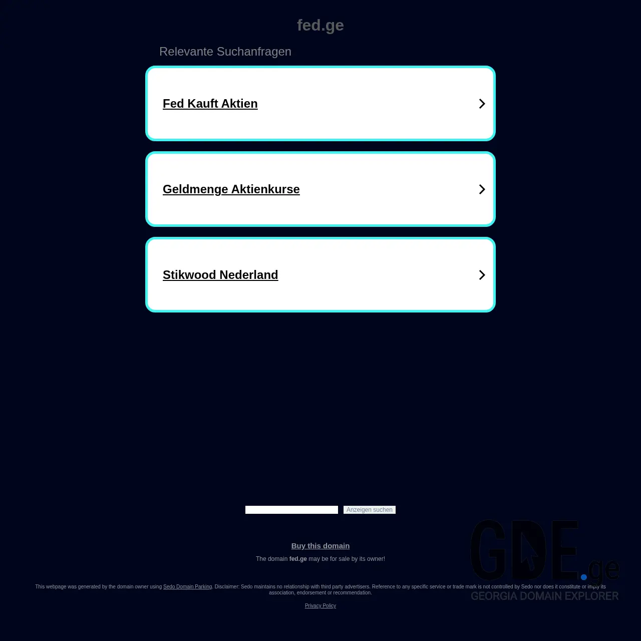 Screenshot of the site fed.ge at 2025-12-10