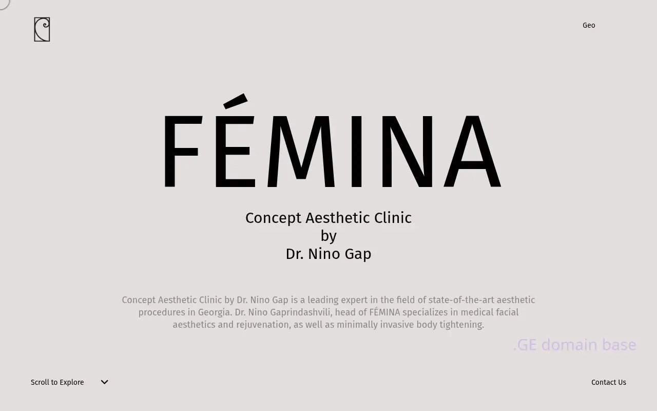 Screenshot of the site femina.ge at 2025-09-05