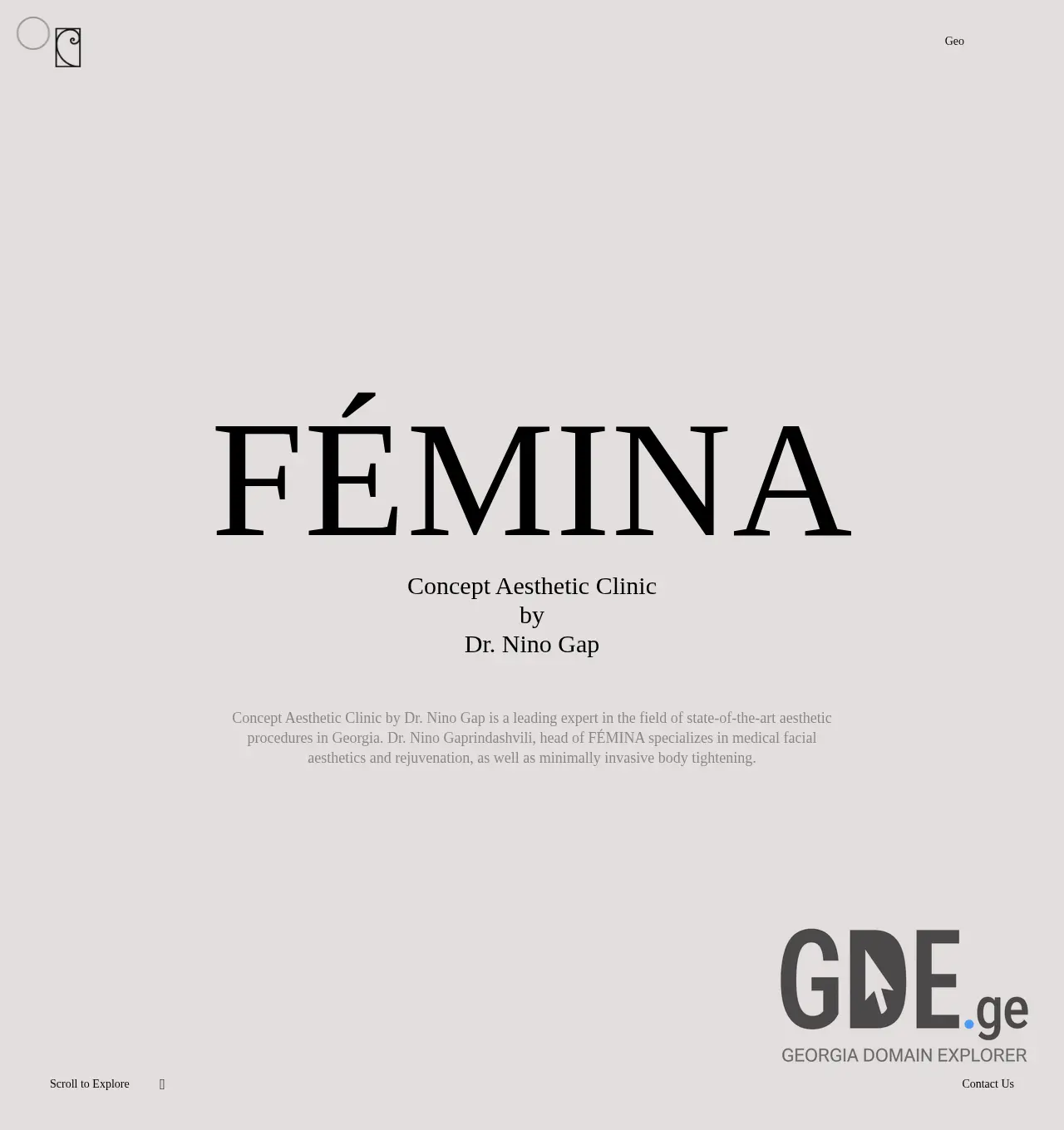 Screenshot of the site femina.ge at 2025-12-02