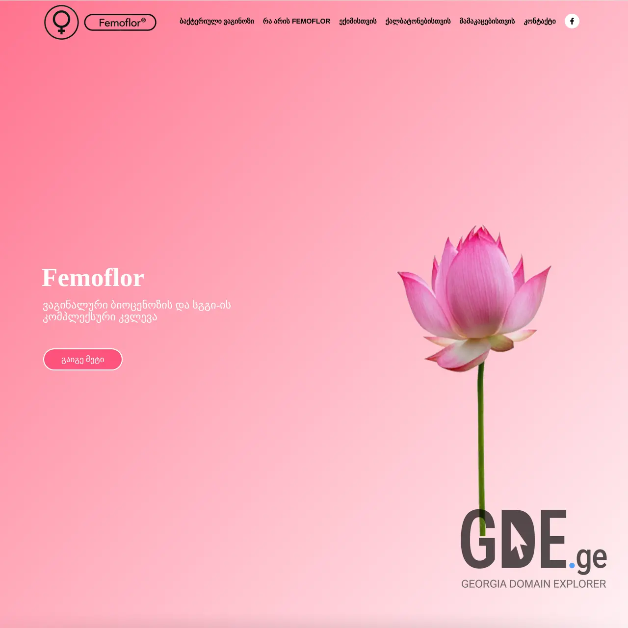 Screenshot of the site femoflor.ge at 2025-12-09