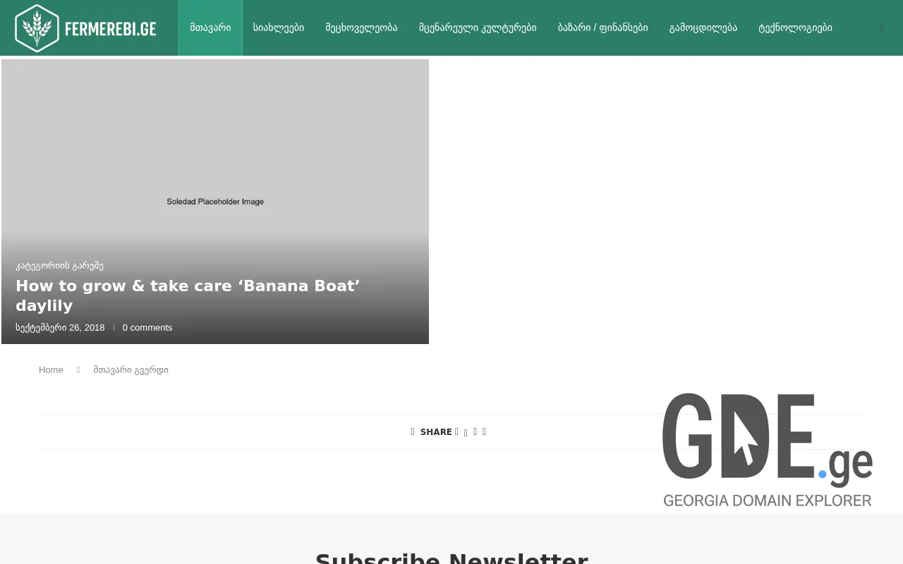 Screenshot of the site fermerebi.ge at 2025-11-28