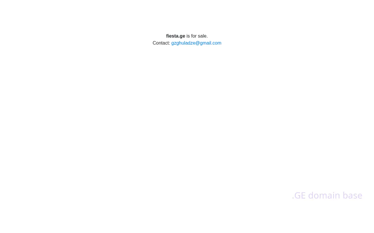 Screenshot of the site fiesta.ge at 2025-09-05