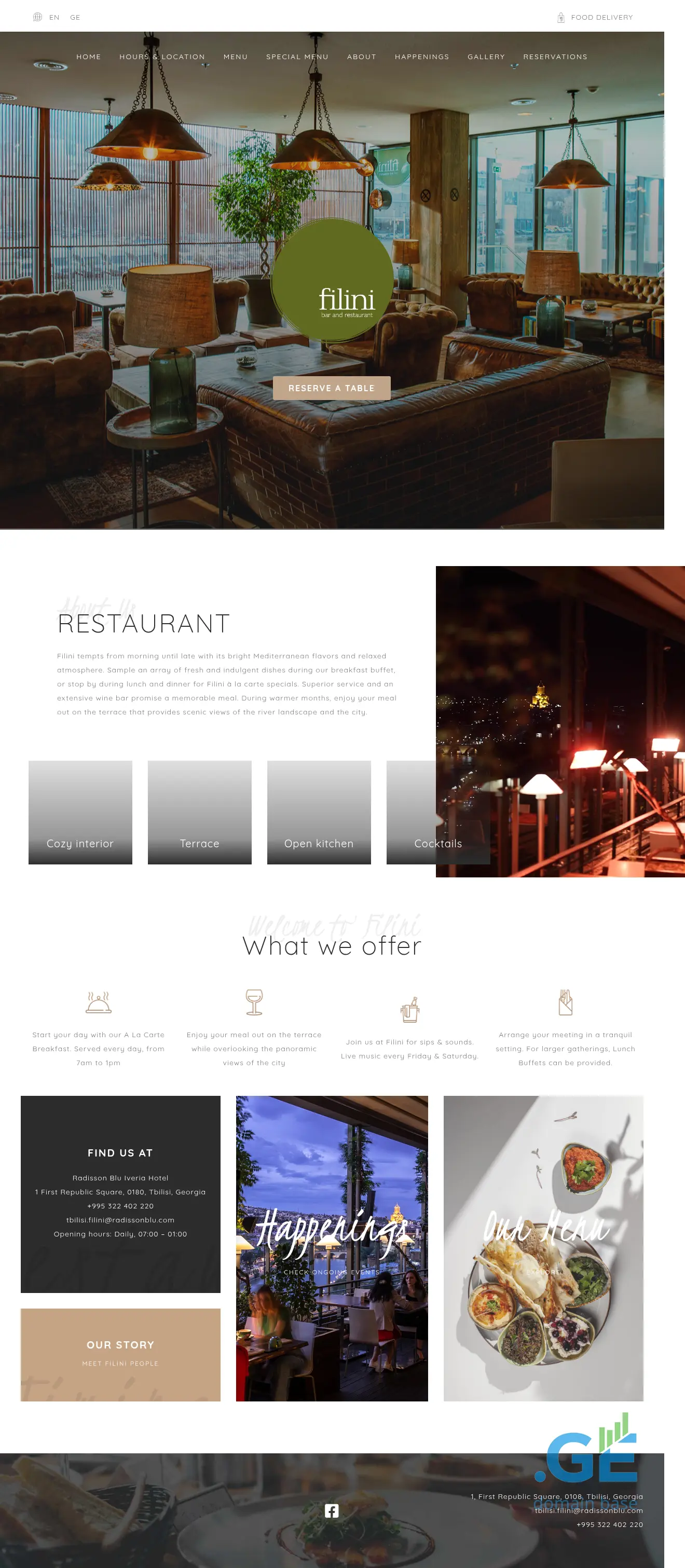 Screenshot of the site filini.ge at 2025-09-13
