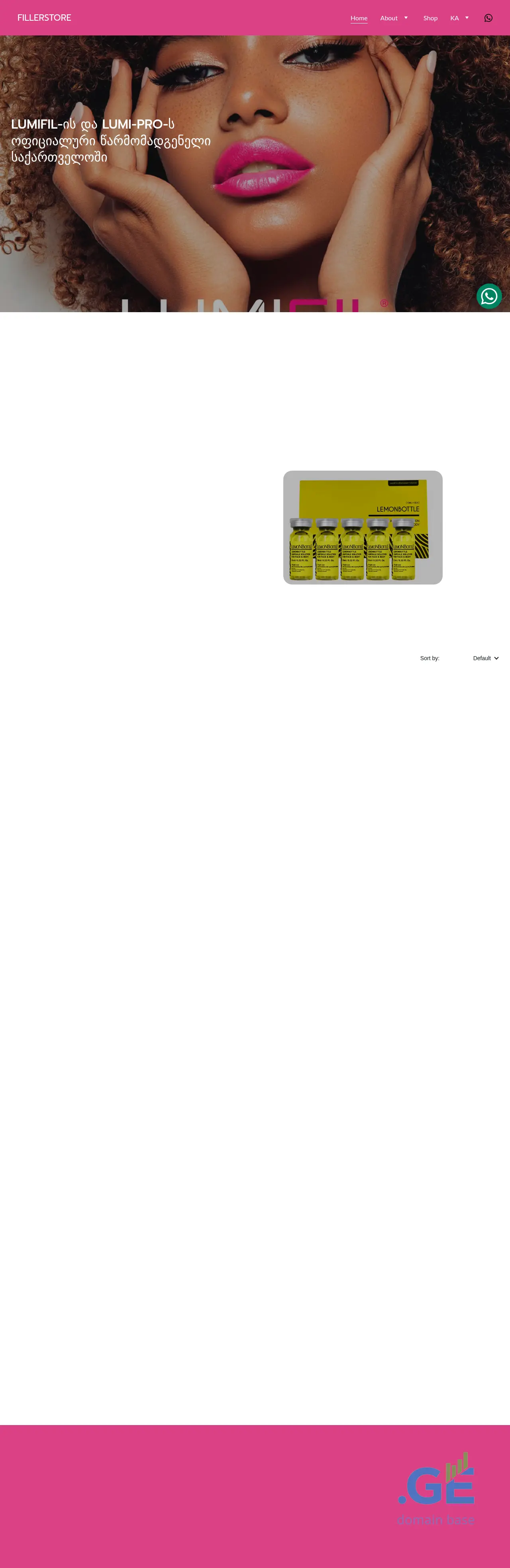 Screenshot of the site fillerstore.ge