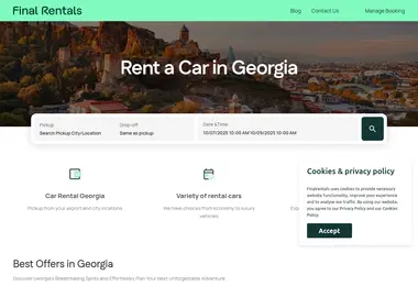 Скриншот finalrentals.ge