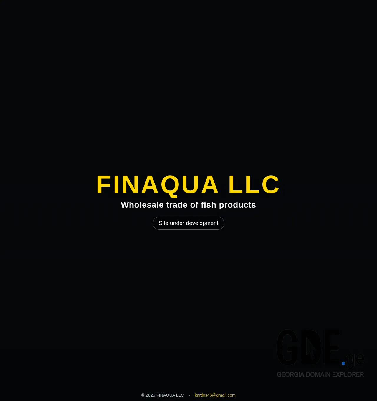Screenshot of the site finaqua.ge at 2025-12-06