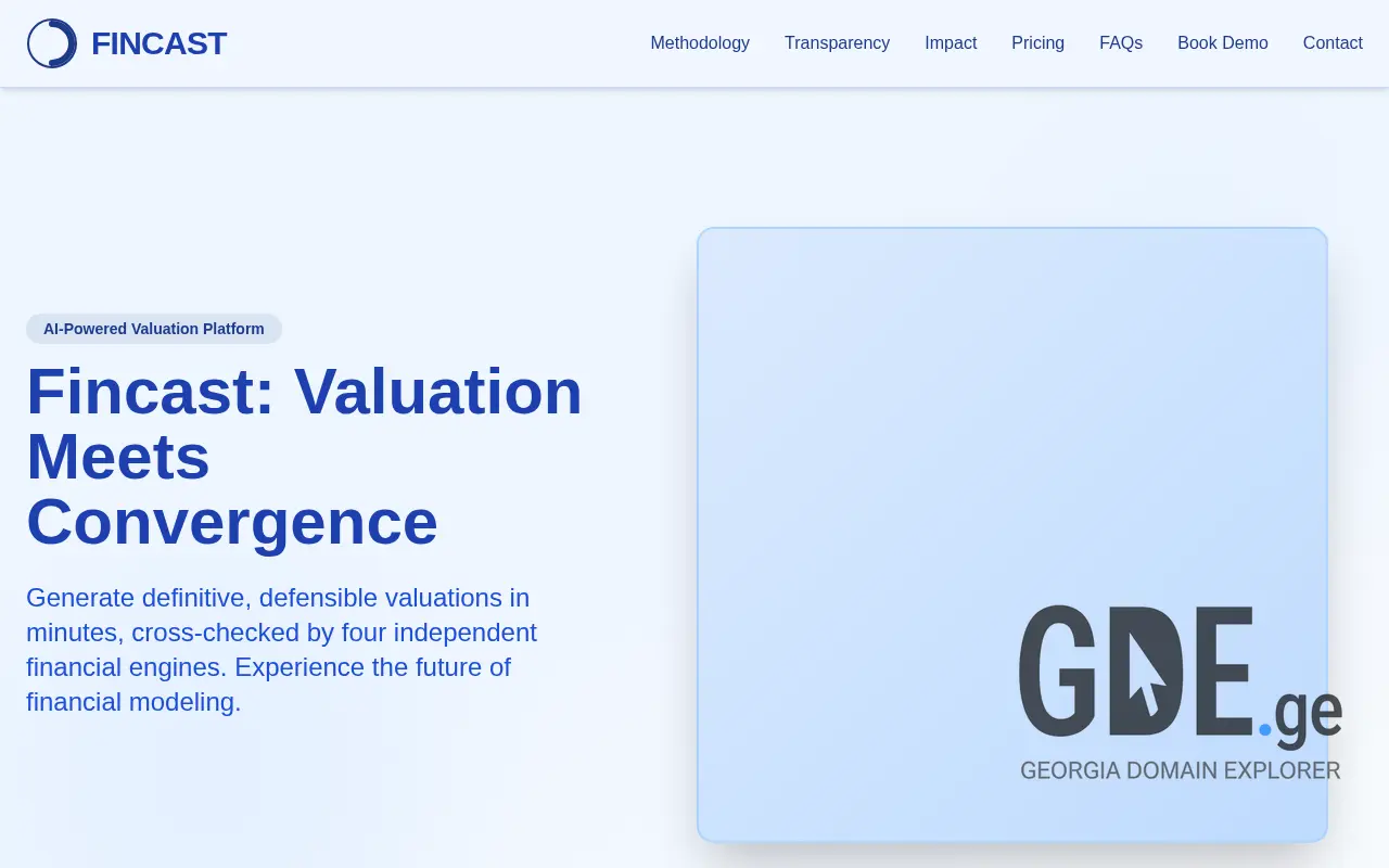 Screenshot of the site fincast.ge at 2025-11-29