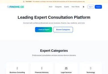 Скриншот findme.ge