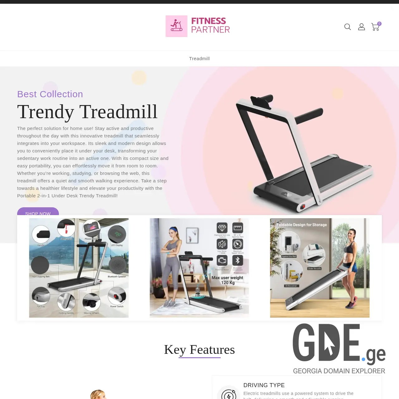 Screenshot of the site fitnesspartner.ge at 2025-12-10