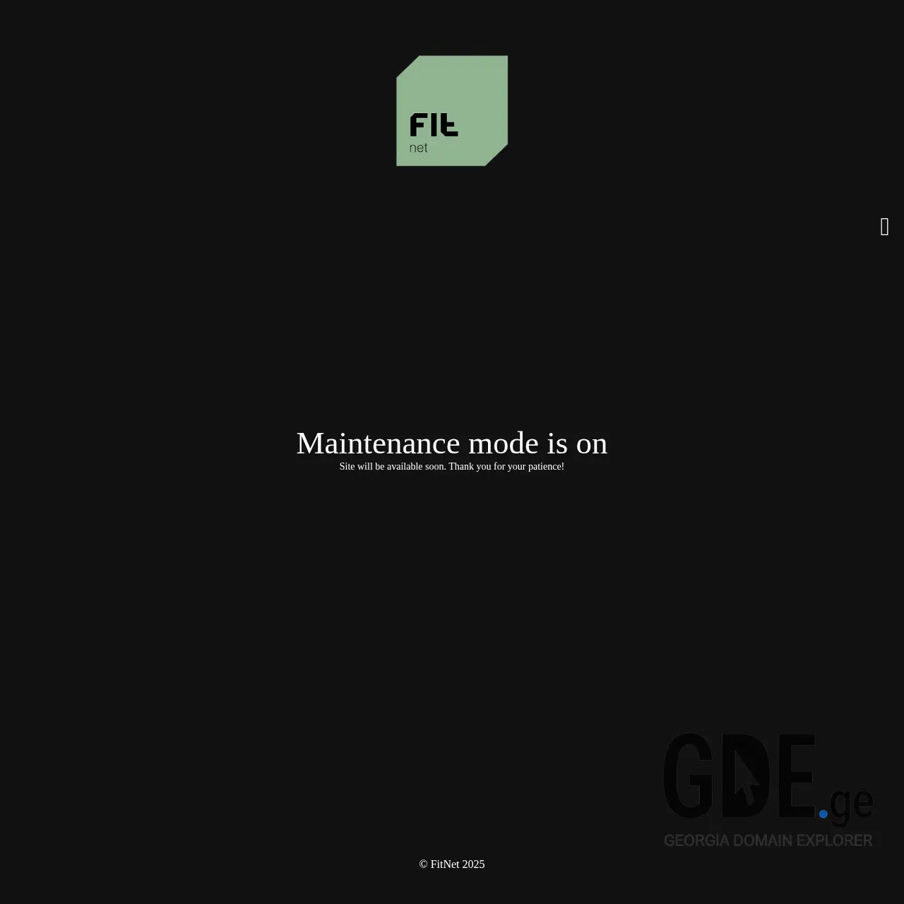 Screenshot of the site fitnet.ge at 2025-12-09