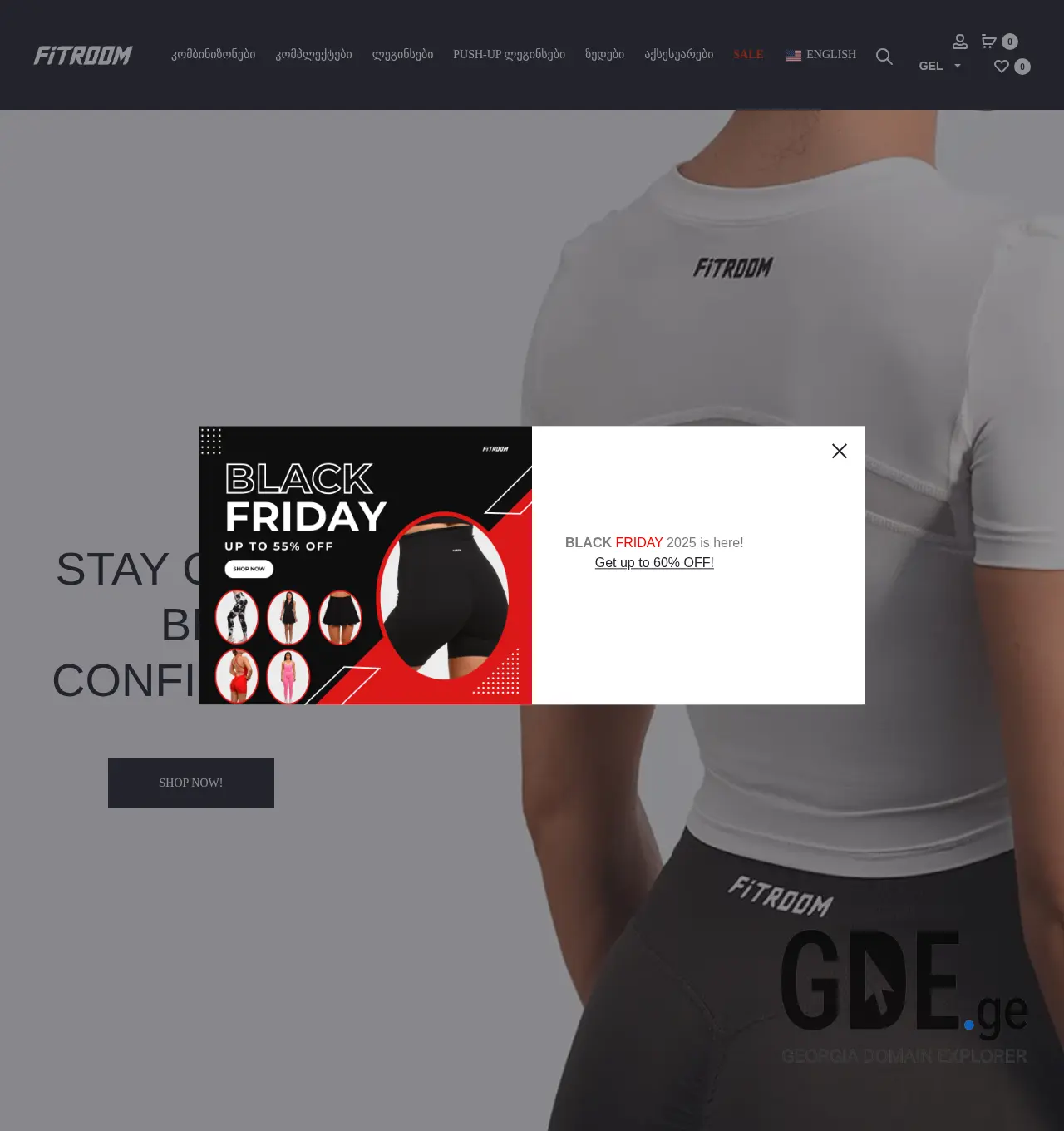 Screenshot of the site fitroom.ge at 2025-11-30
