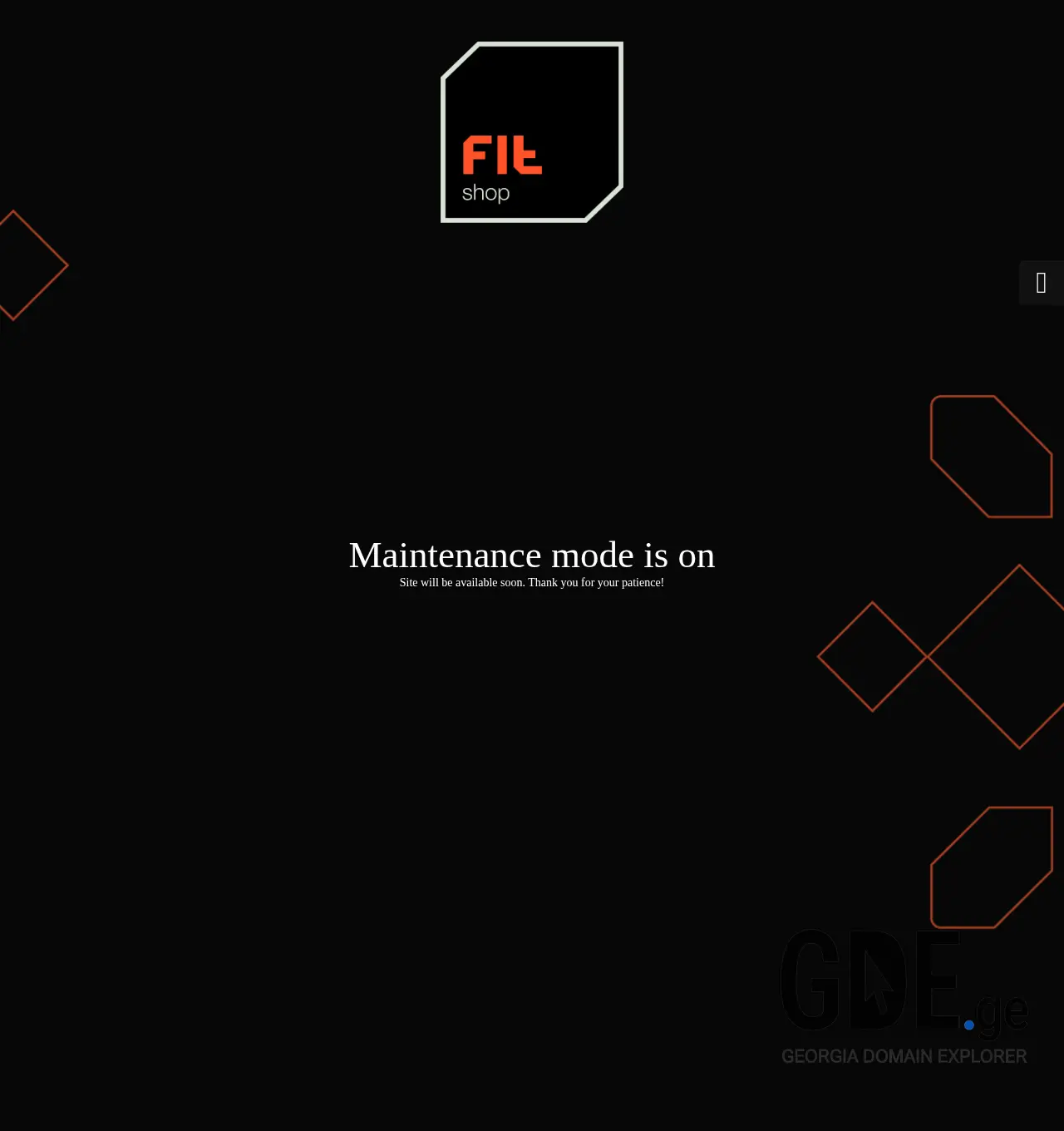 Screenshot of the site fitshop.ge at 2025-11-30