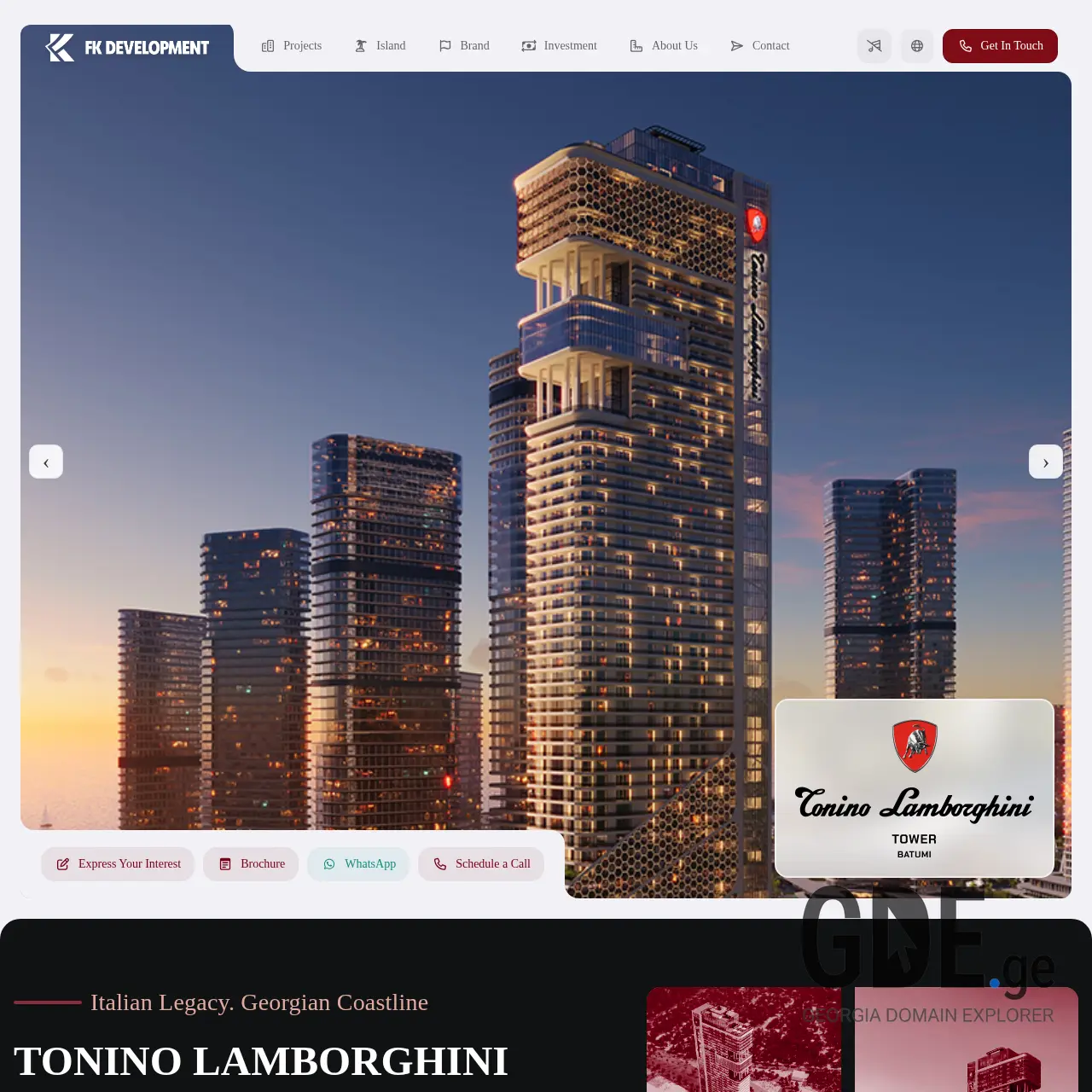 Screenshot of the site fkdevelopment.ge at 2025-12-10