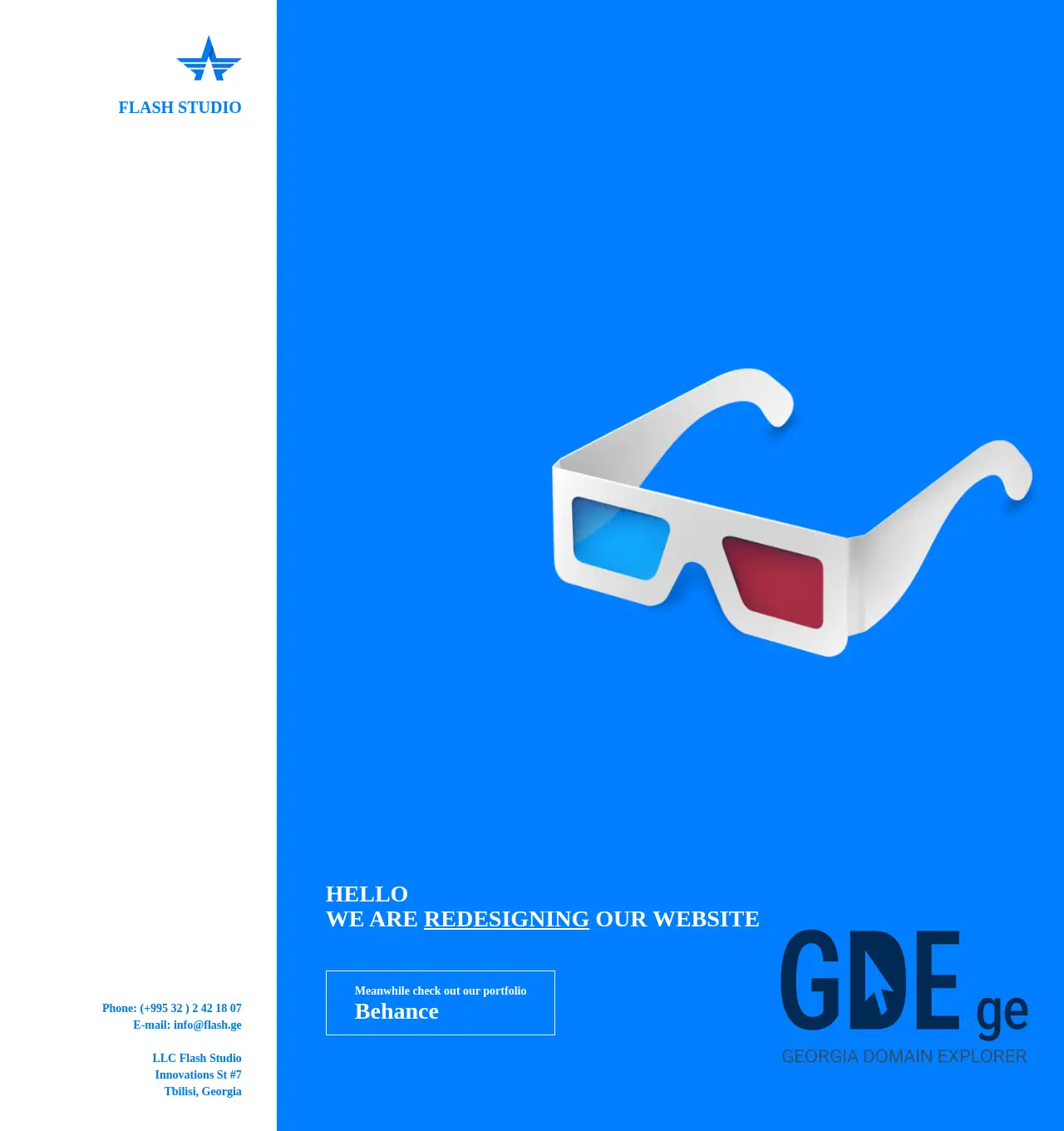 Screenshot of the site flash.ge at 2025-12-02