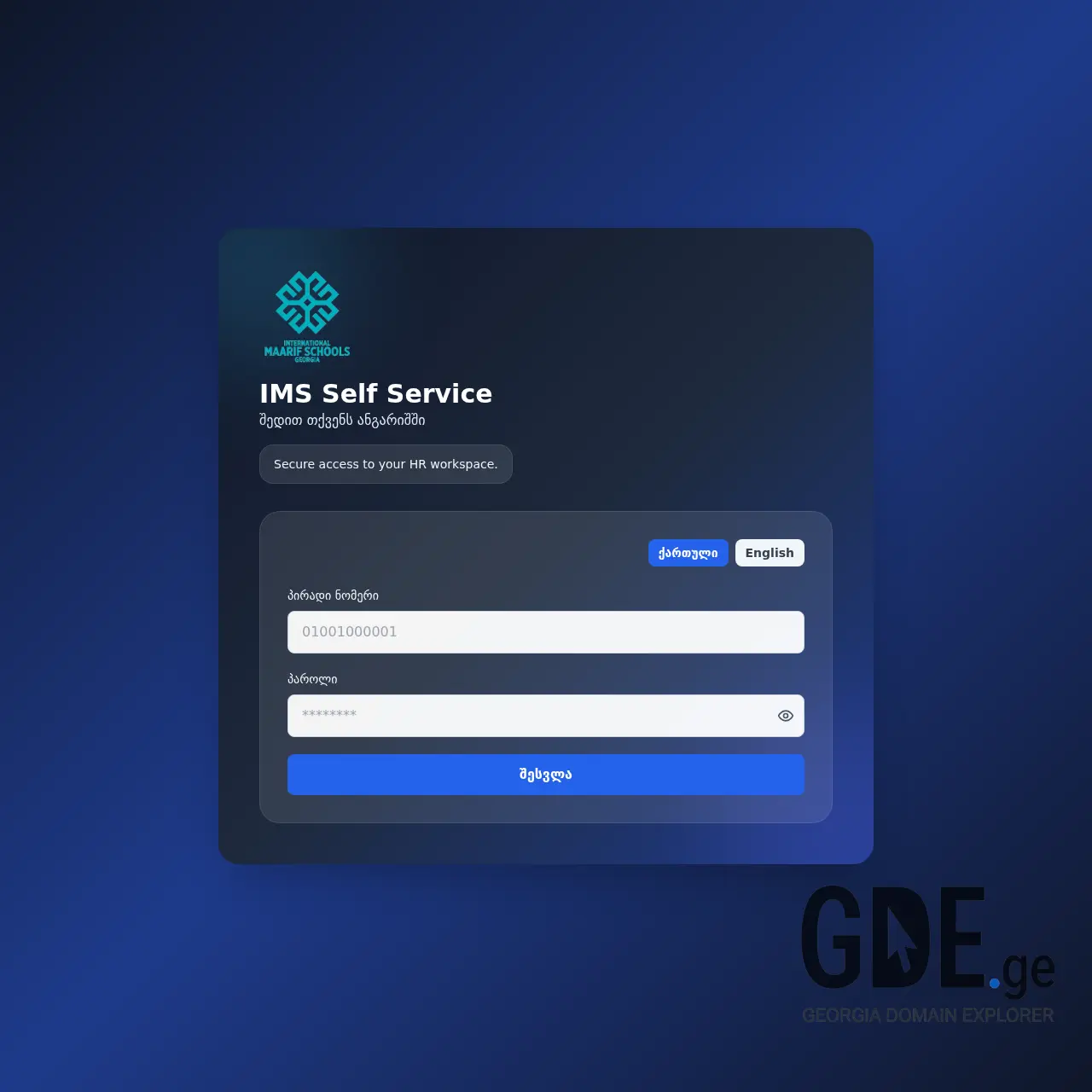 Screenshot of the site flexify.ge at 2025-12-25