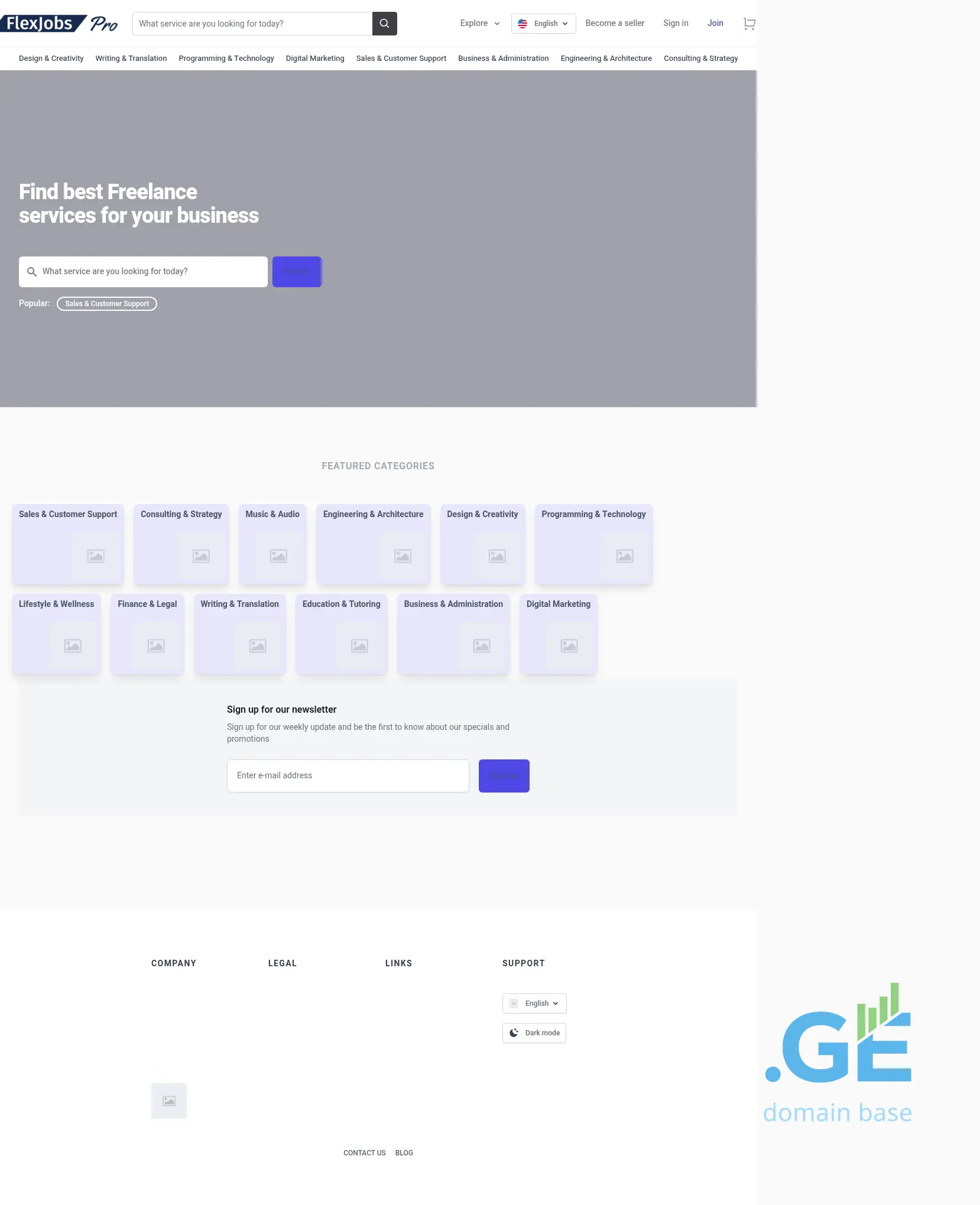 Screenshot of the site flexjobs.ge at 2025-10-06