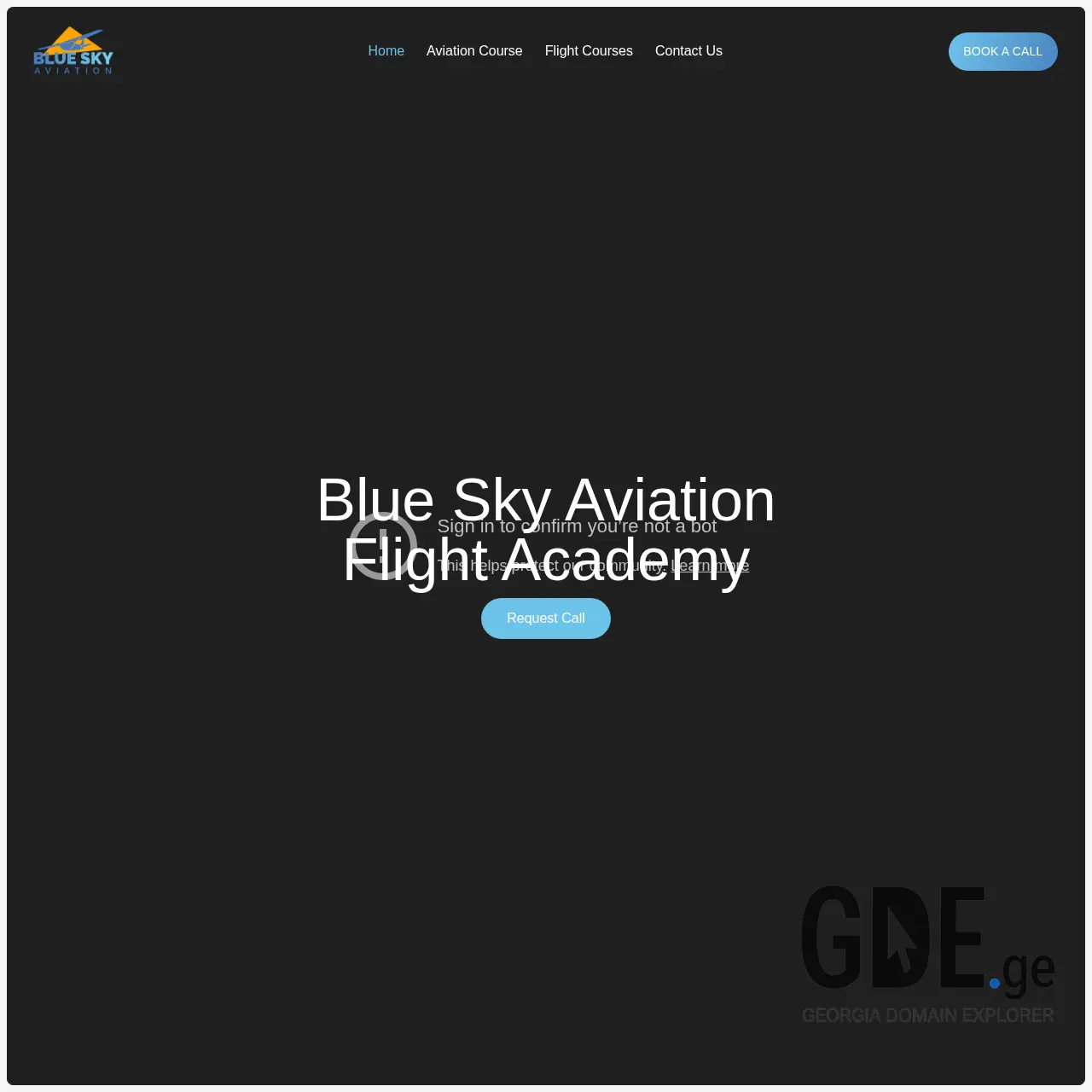 Screenshot of the site flightacademy.ge at 2025-12-10