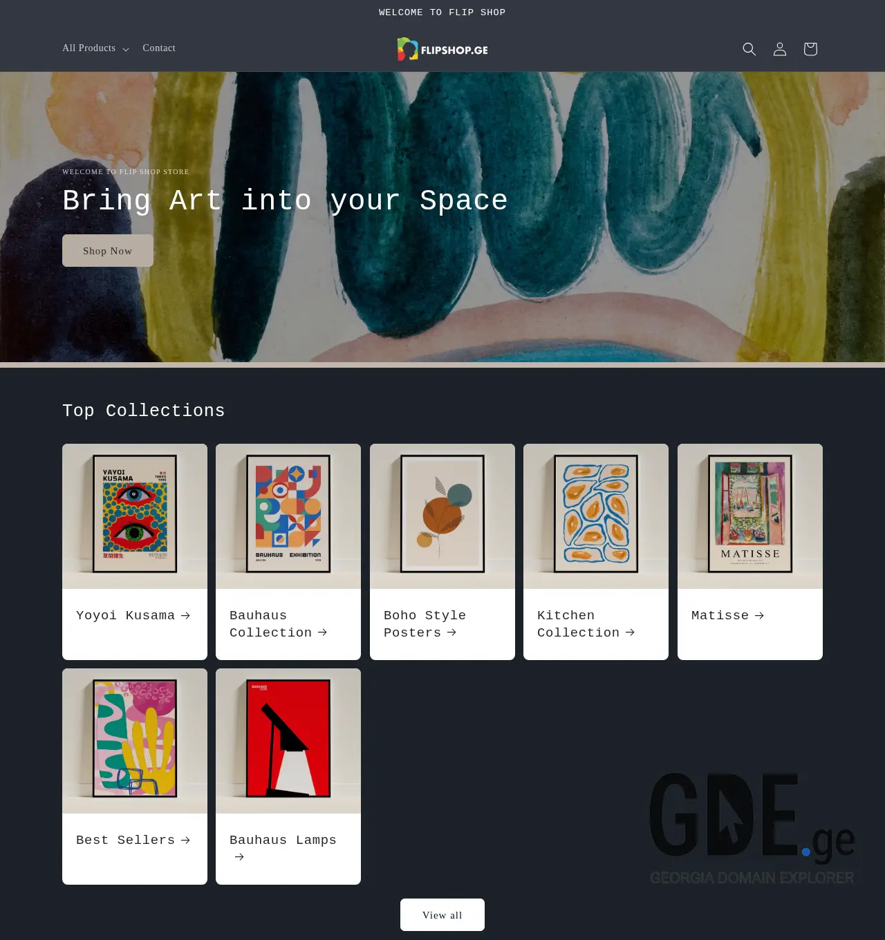 Screenshot of the site flipshop.ge at 2025-11-30