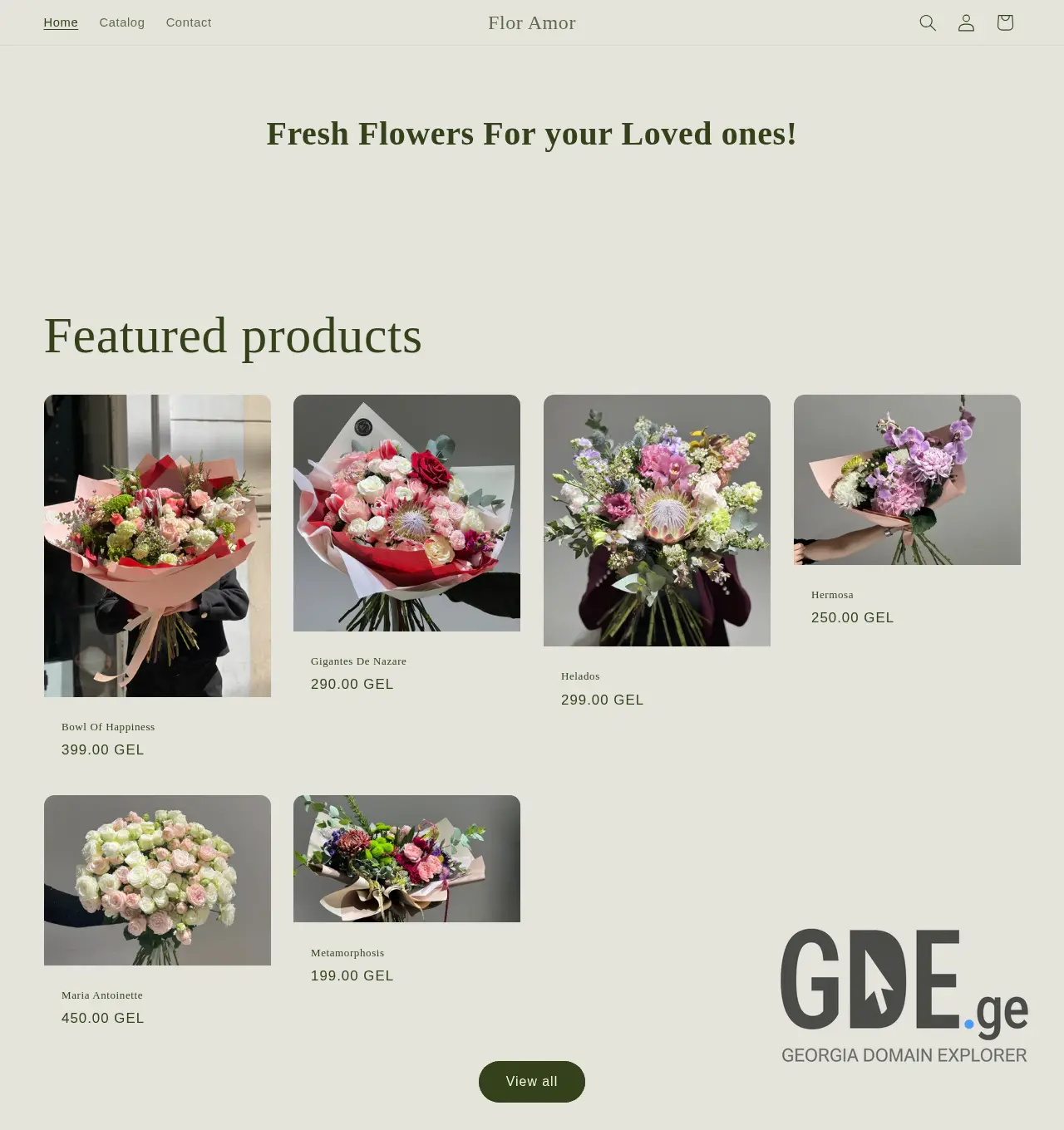 Screenshot of the site floramor.ge at 2025-12-06