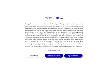 Screenshot of flyingblue.ge