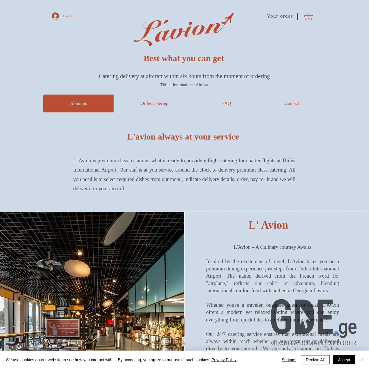 Screenshot of the site flyinglavion.ge at 2025-12-10
