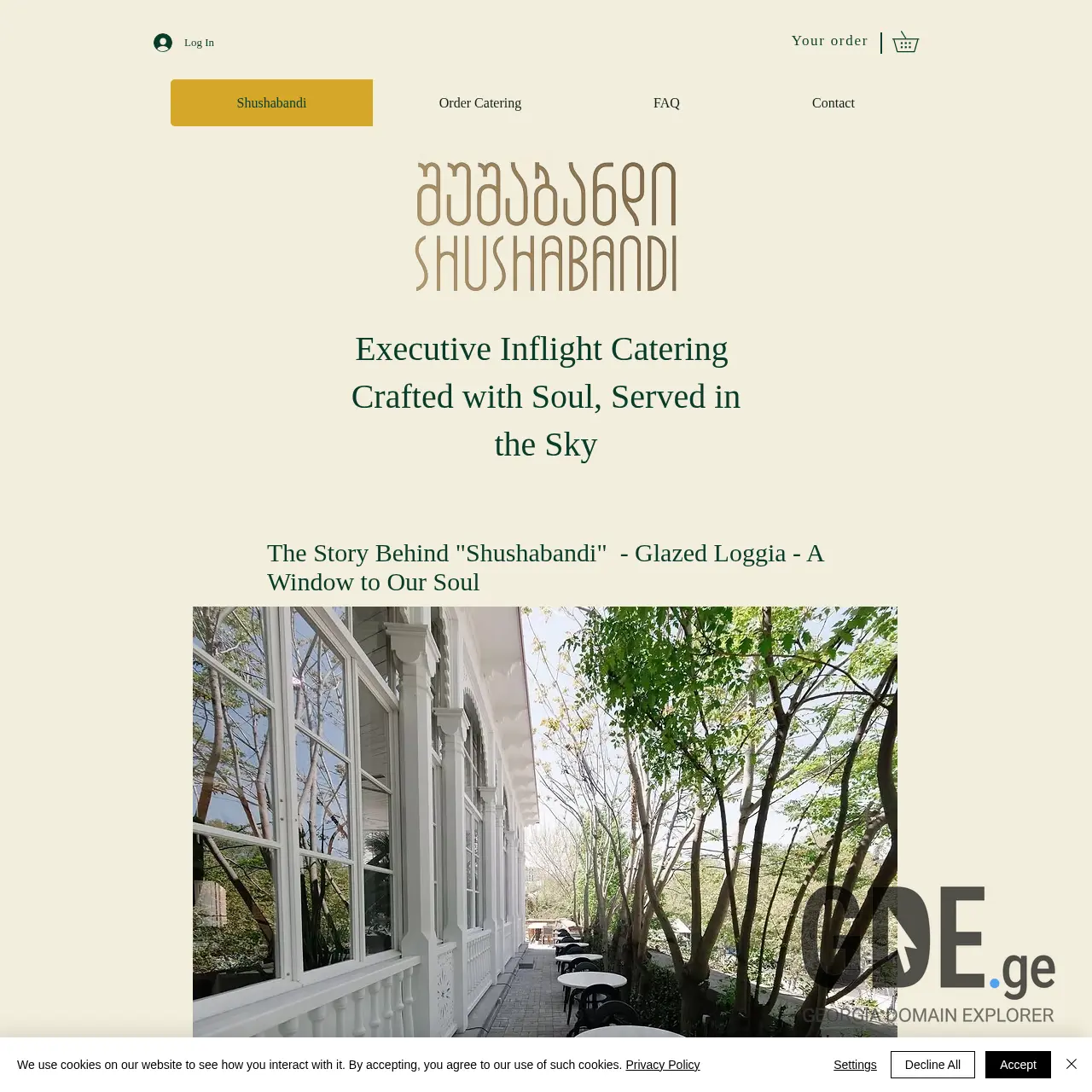 Screenshot of the site flyingshushabandi.ge at 2025-12-10