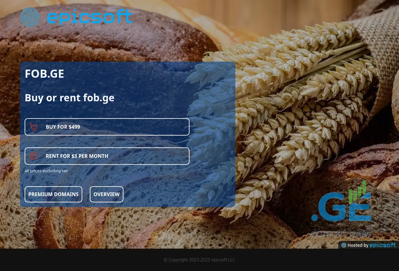 Screenshot of the site fob.ge at 2025-09-19