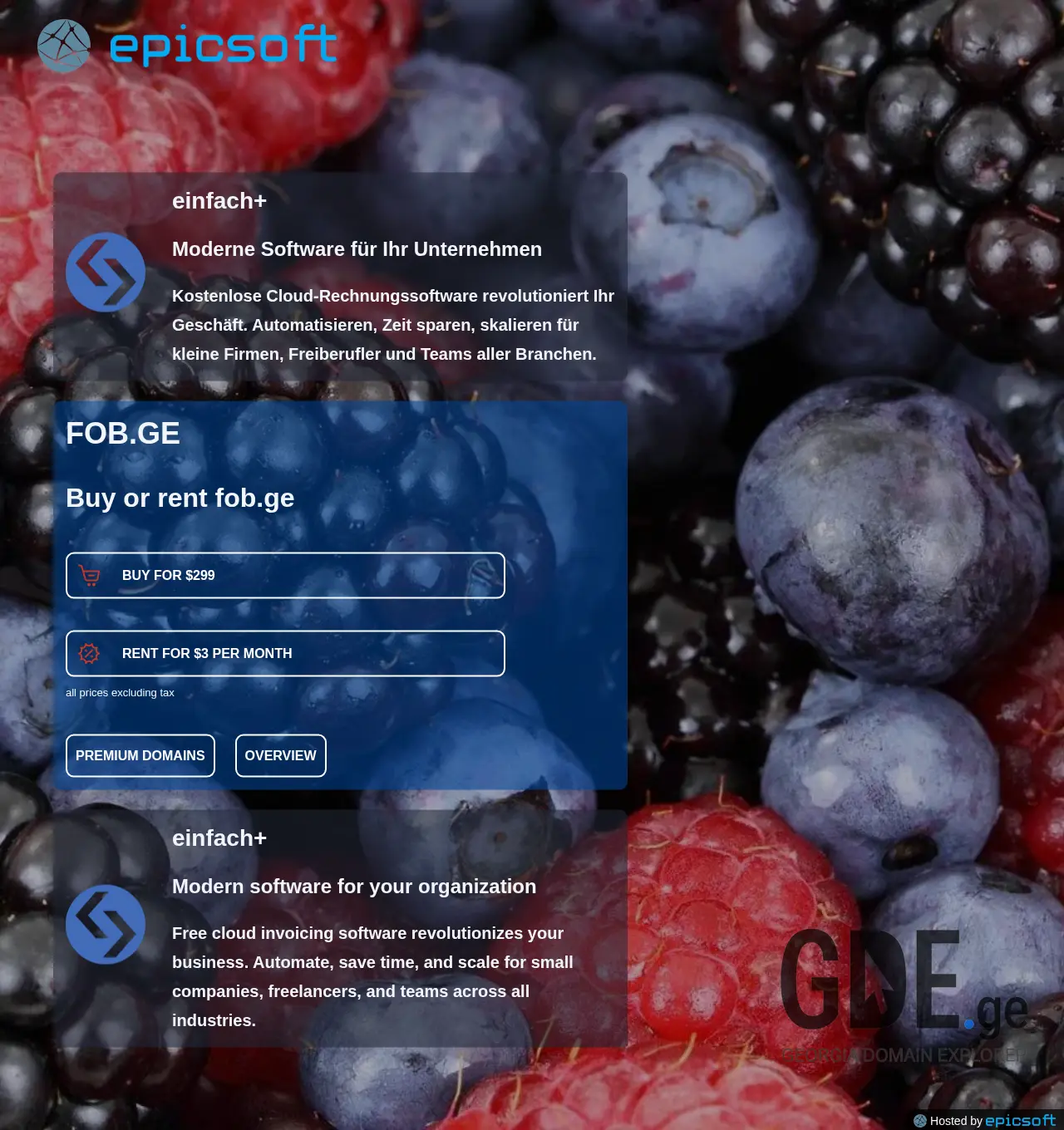 Screenshot of the site fob.ge at 2025-12-03