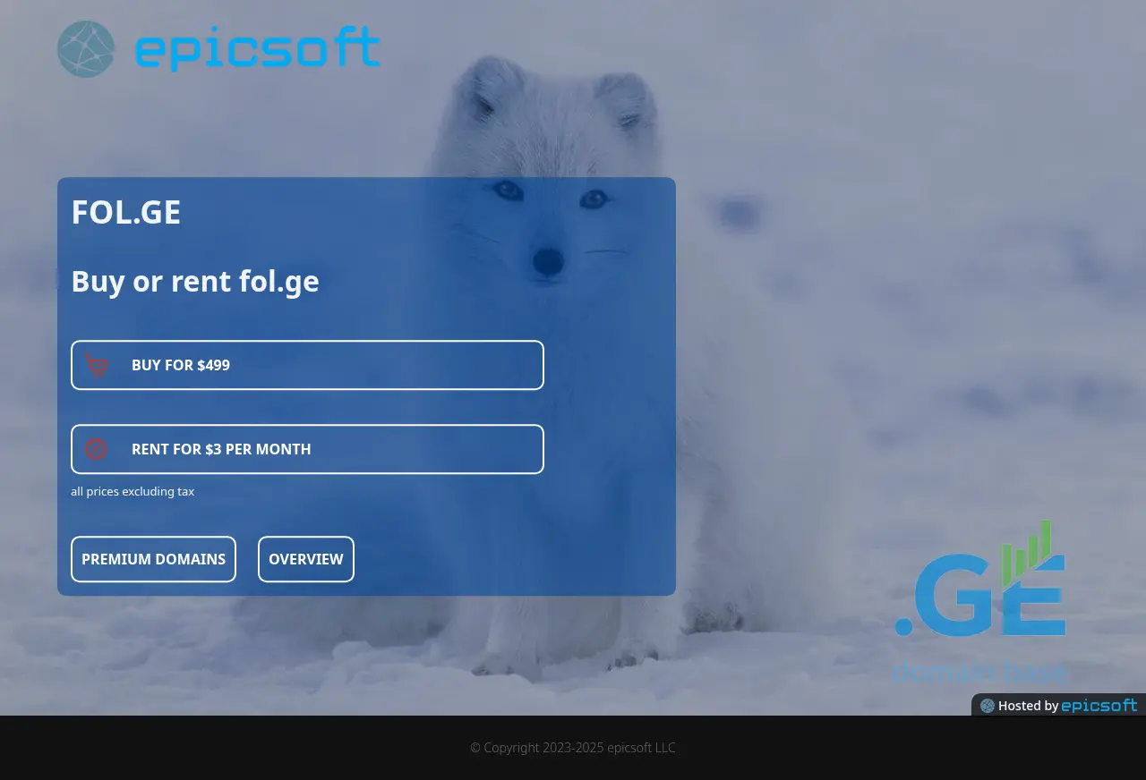 Screenshot of the site fol.ge