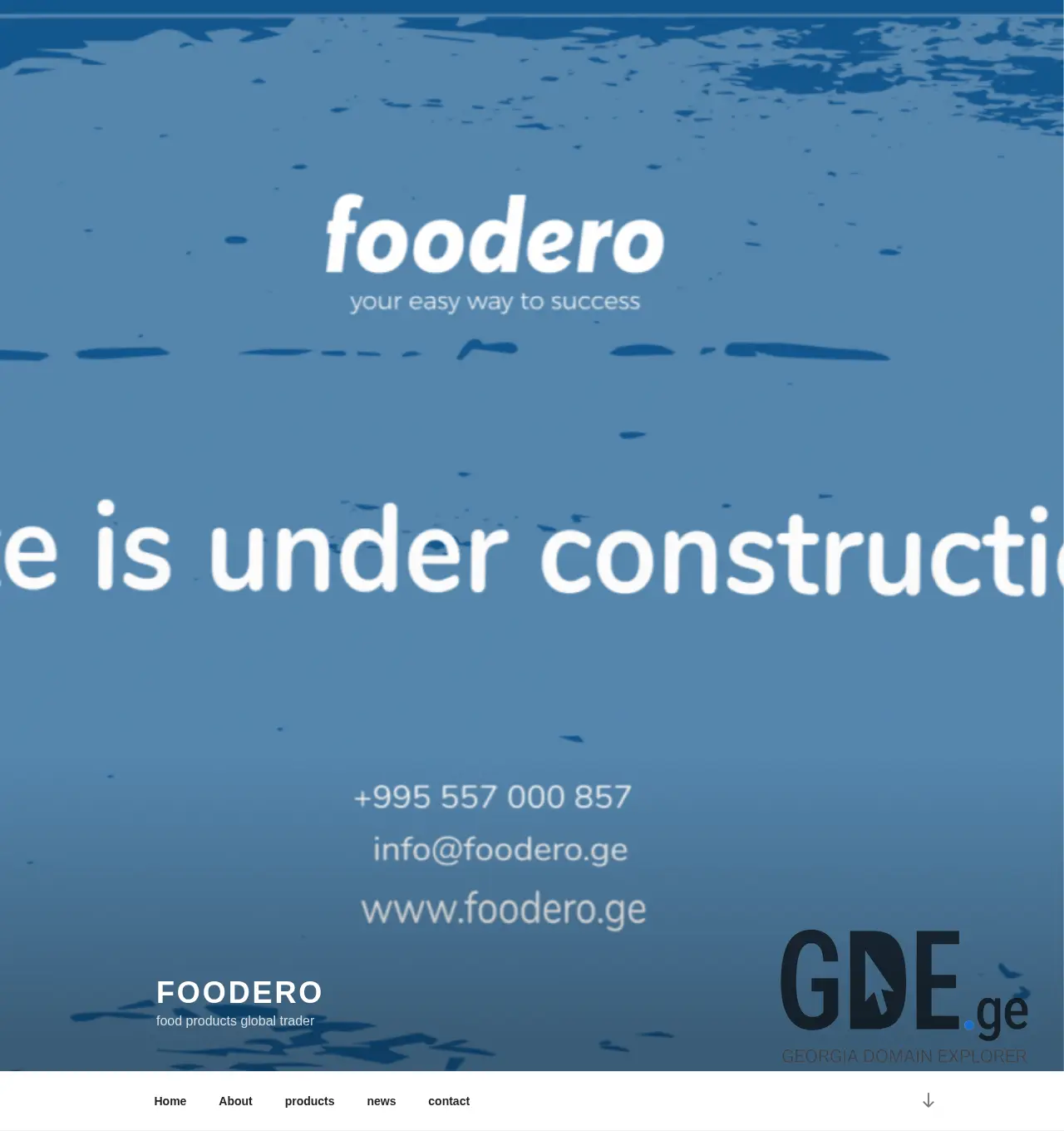 Screenshot of the site foodero.ge at 2025-11-30