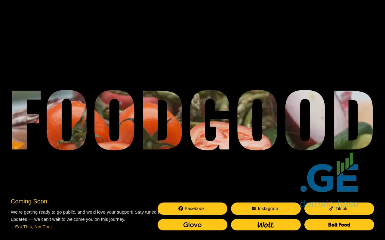 Screenshot of the site foodgood.ge