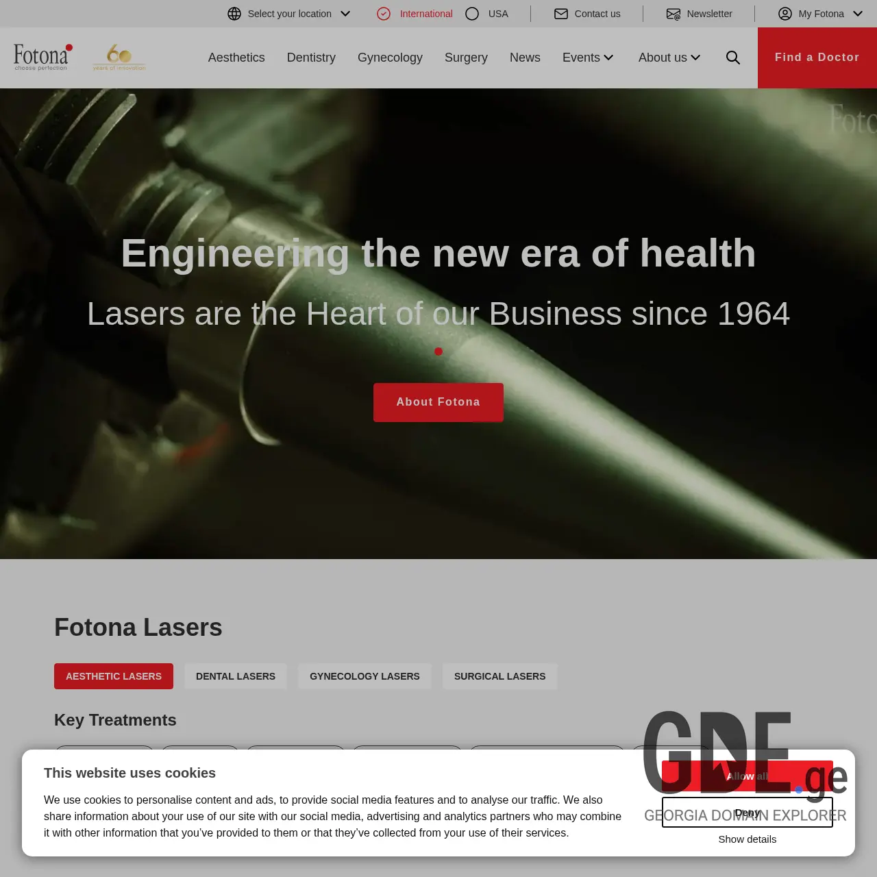 Screenshot of the site fotona.ge at 2025-12-09