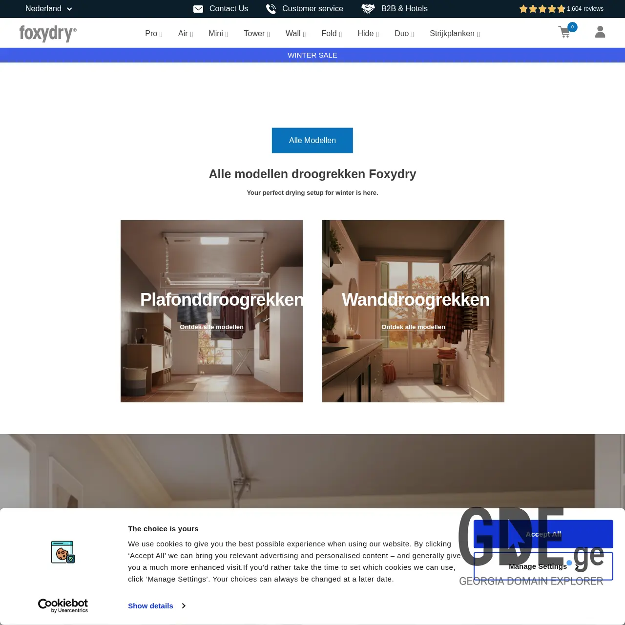 Screenshot of the site foxydry.ge at 2026-02-20