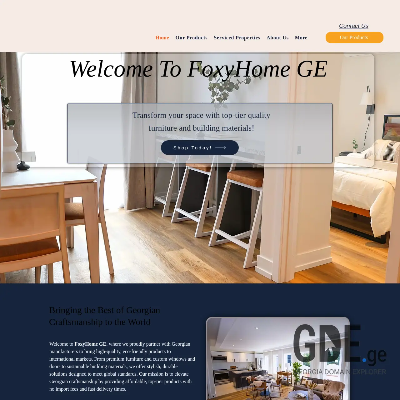 Screenshot of the site foxyhome.ge at 2025-12-10