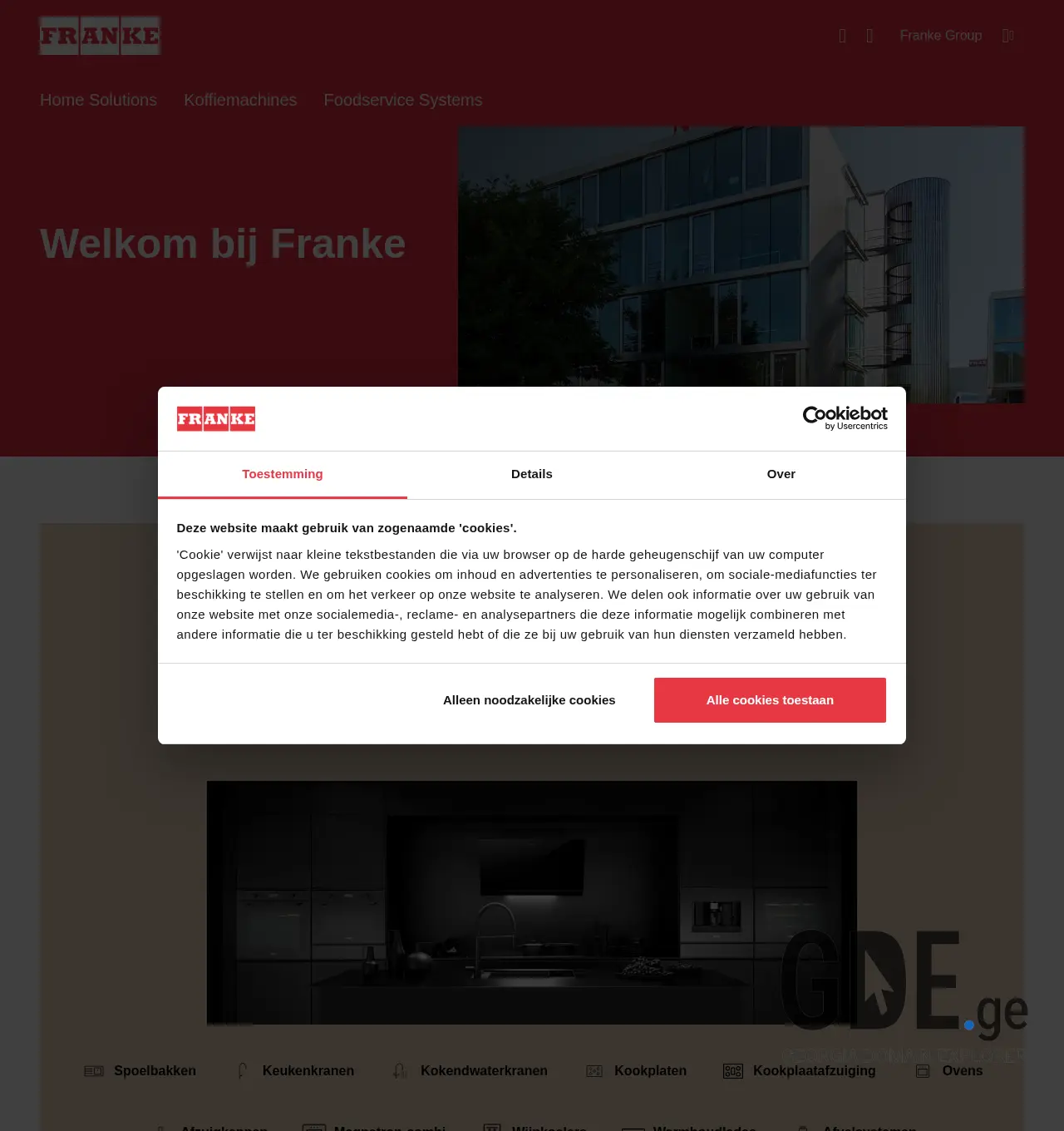 Screenshot of the site franke.ge at 2025-12-02