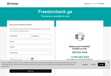 Screenshot of freedombank.ge
