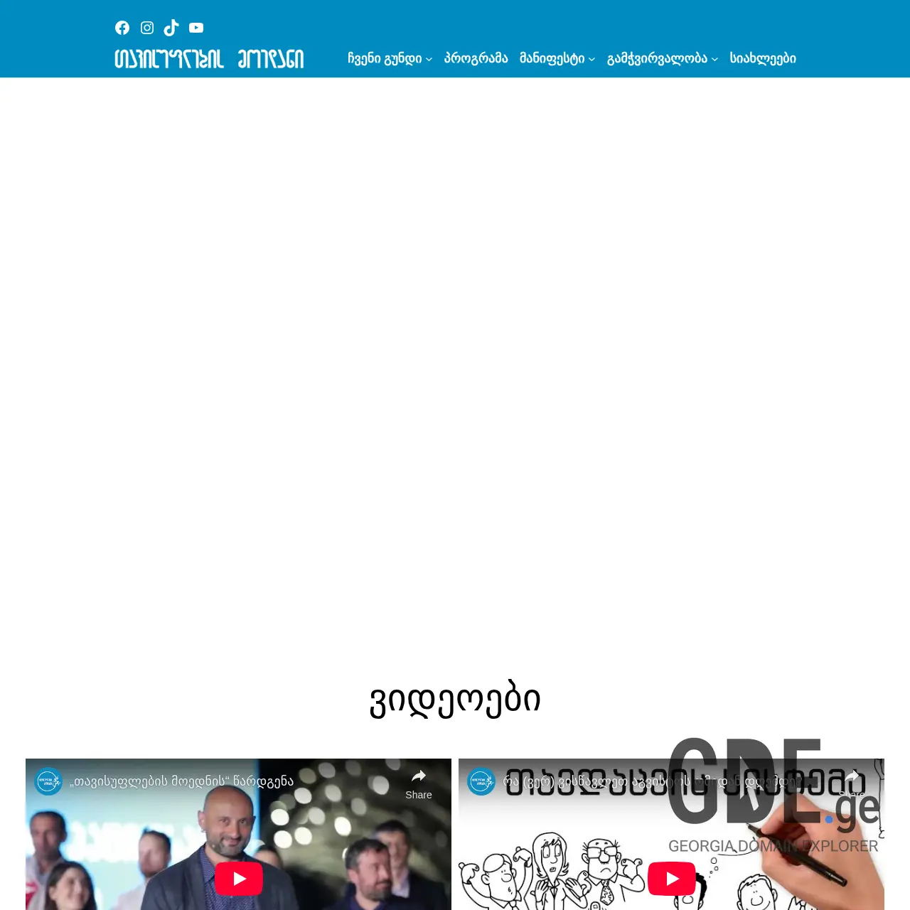 Screenshot of the site freedomsquare.ge at 2025-12-10