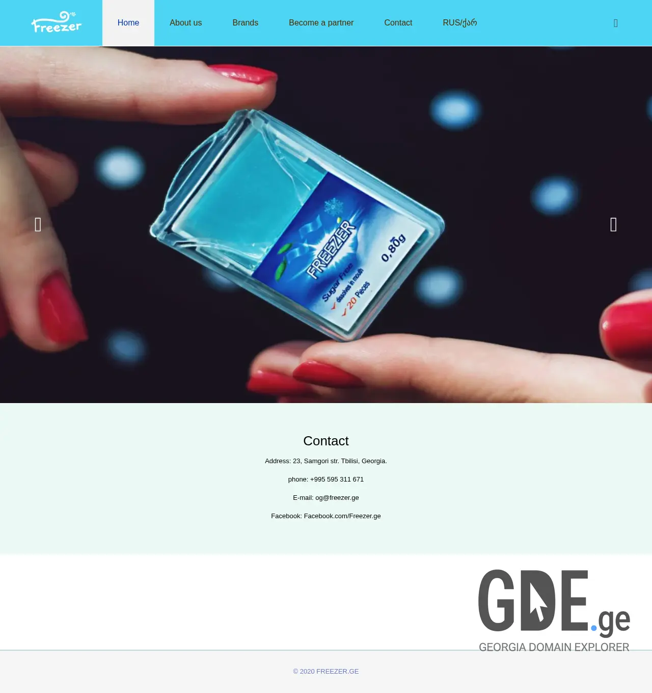 Screenshot of the site freezer.ge at 2025-12-02